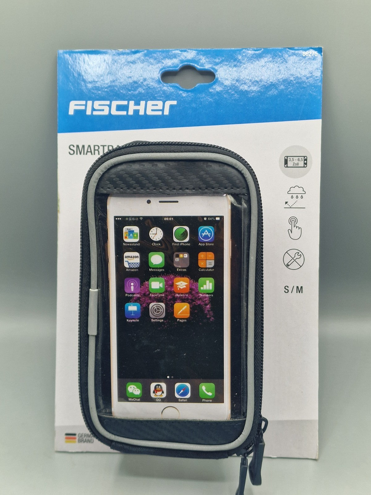 Fischer Fahrrad-Smartphonetasche 3,5-6,5 Zoll